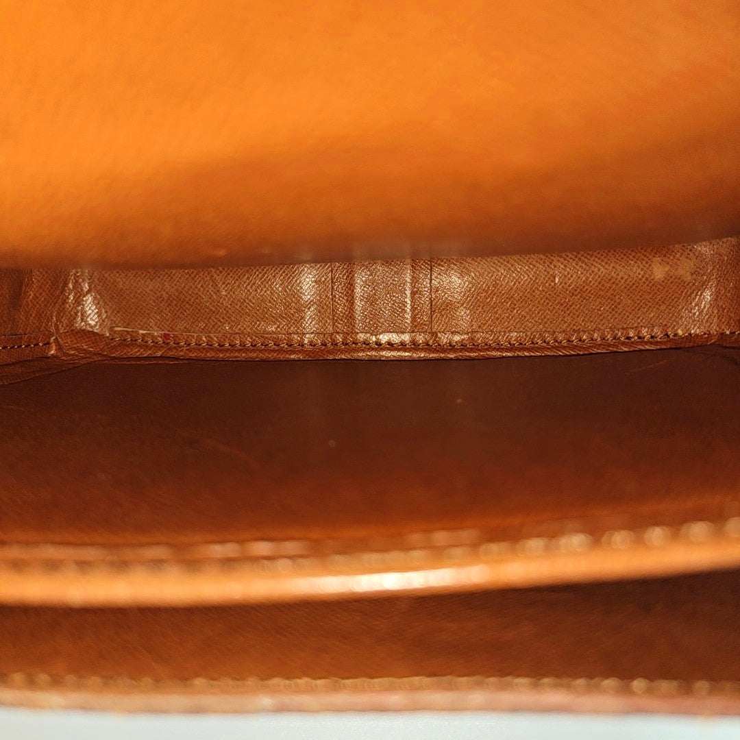CARTOUCHIERE MM Monogram Coated Canvas Brown