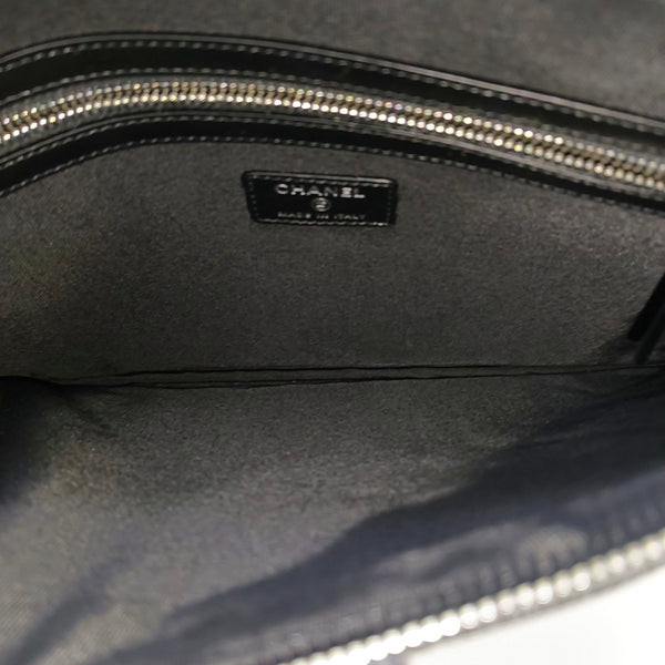 BOY CHANEL Large Quilted Grained Calfskin Black