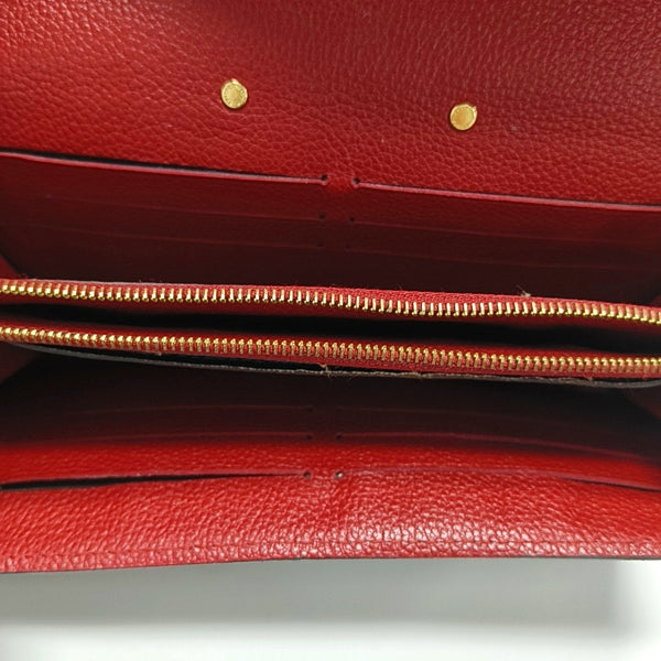 PALLAS Monogram Calfskin Red Wallet