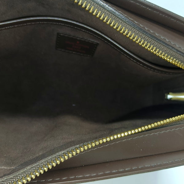 SAINT LOUIS Damier Ebene Coated Canvas Brown