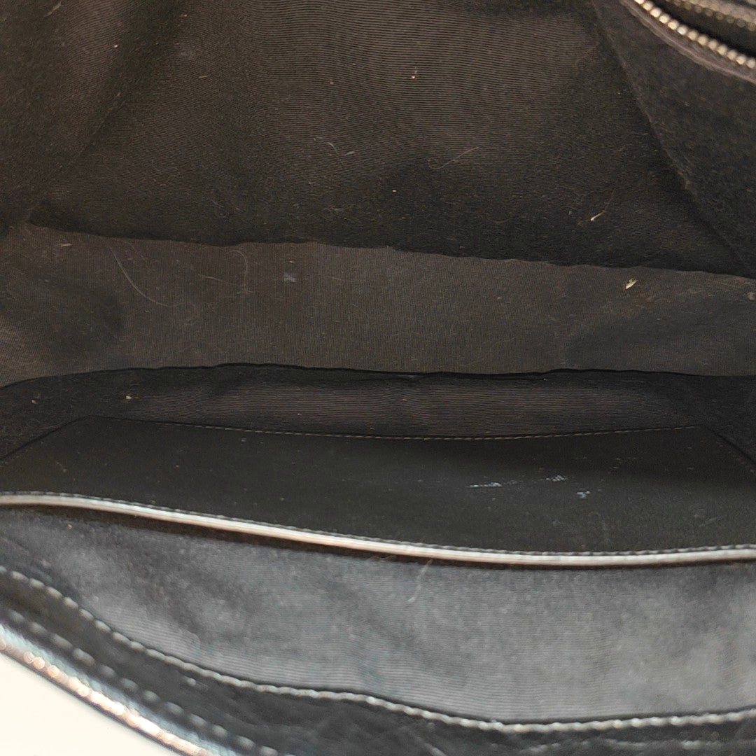 NIKI Large Chevron Calfskin Black