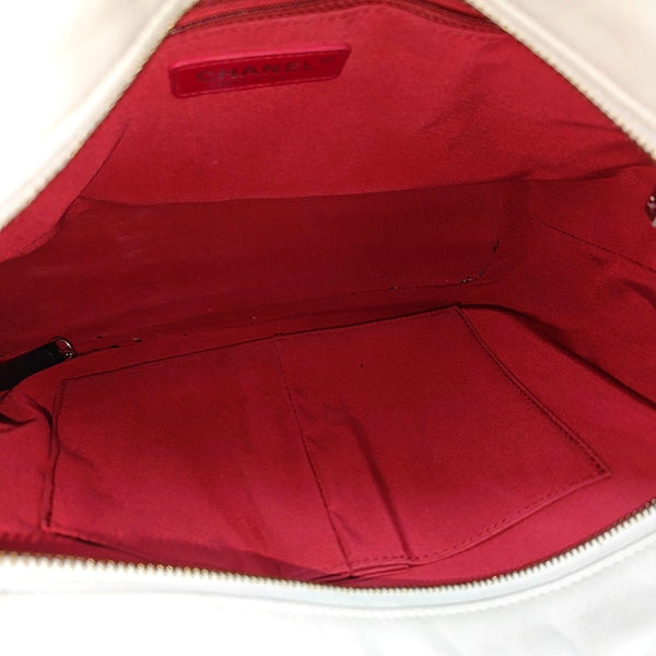 GABRIELLE Large Quilted Calfskin White