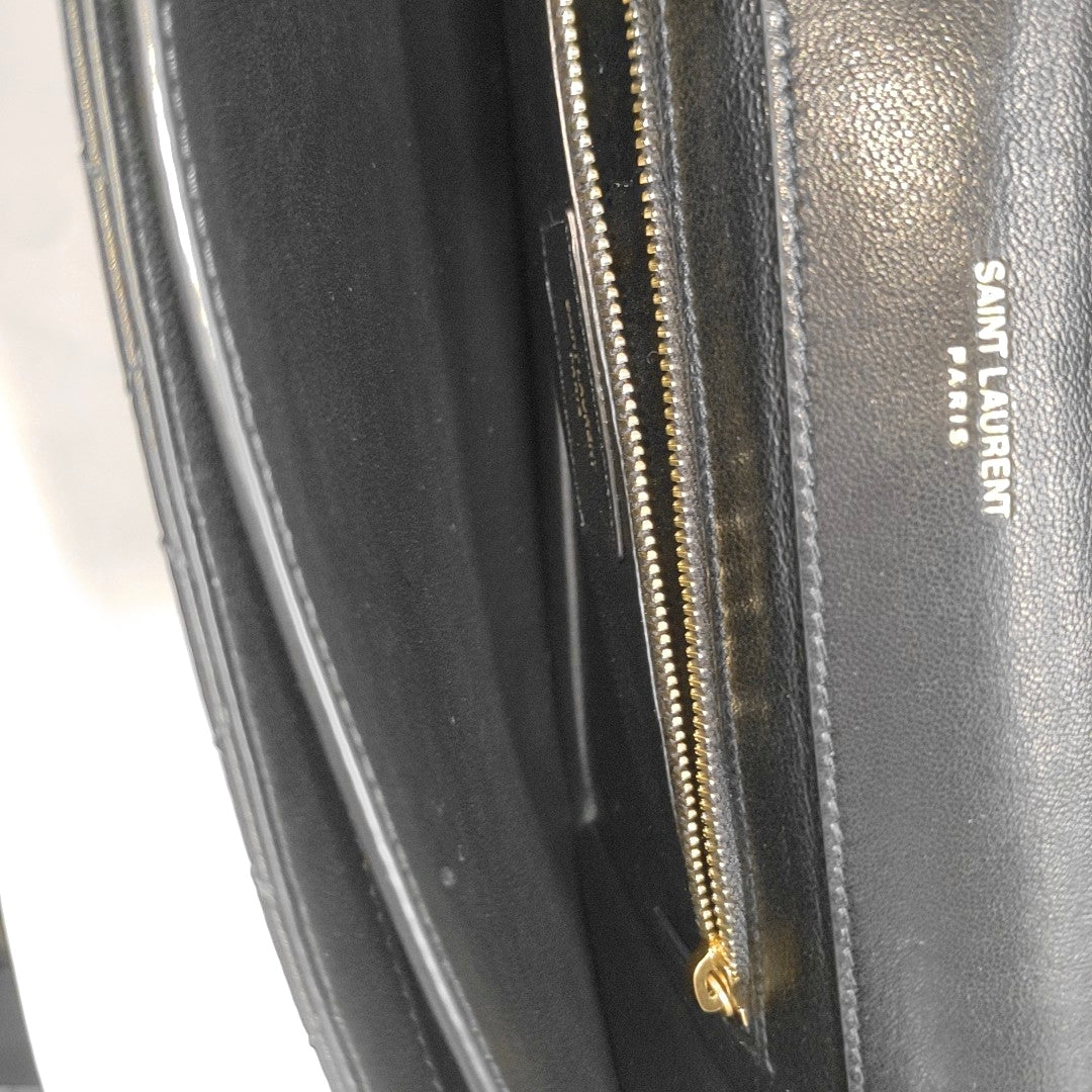 Quilted Lambskin Shoulder Bag Black