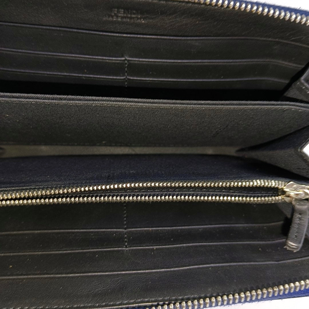 Monster Calfskin Blue Wallet