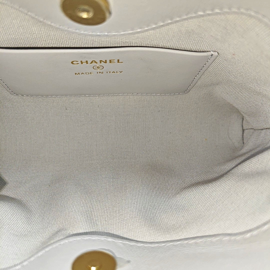 CHANEL 31 Mini Quilted Lambskin Gray