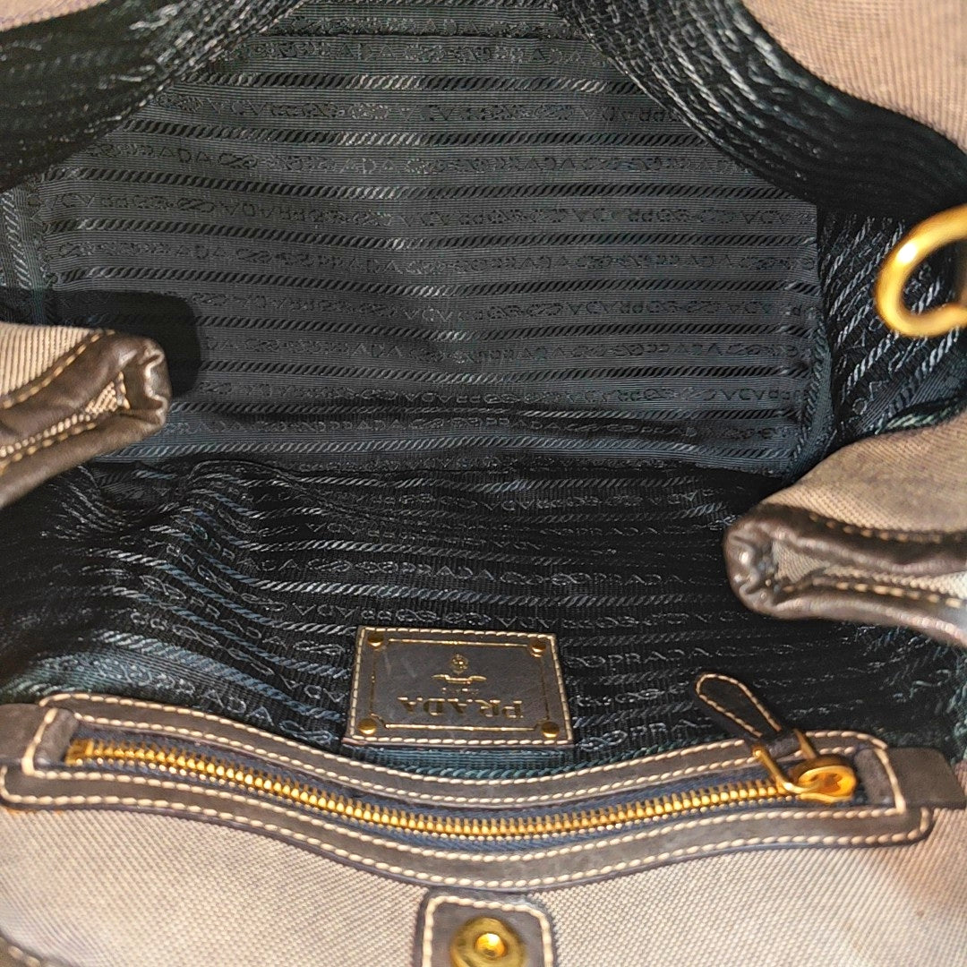 Fabric Shoulder Bag Gray