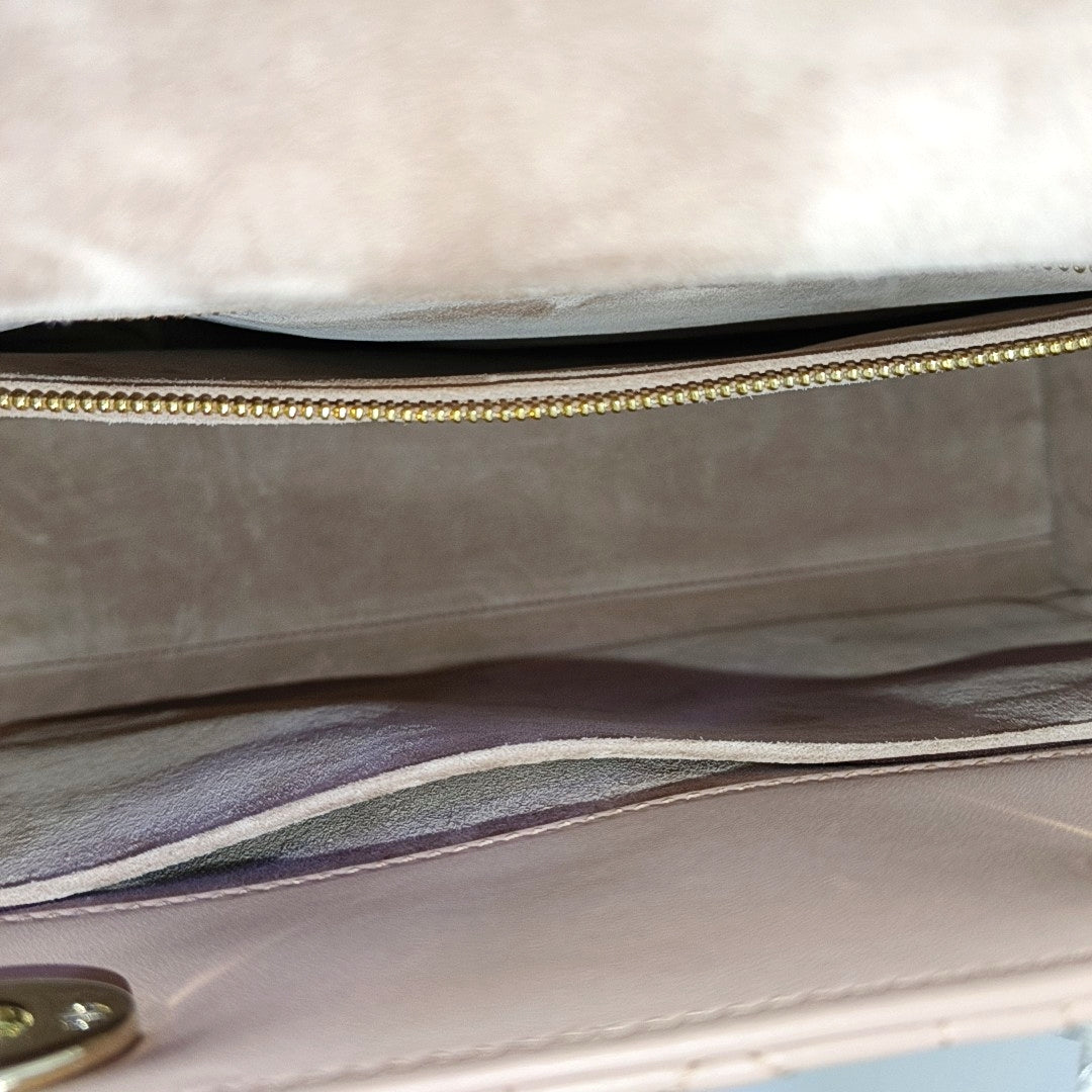 Lady Dior Large Cannage Lambskin Pink