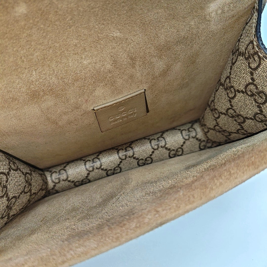 Dionysus Mini Monogram Coated Canvas Beige