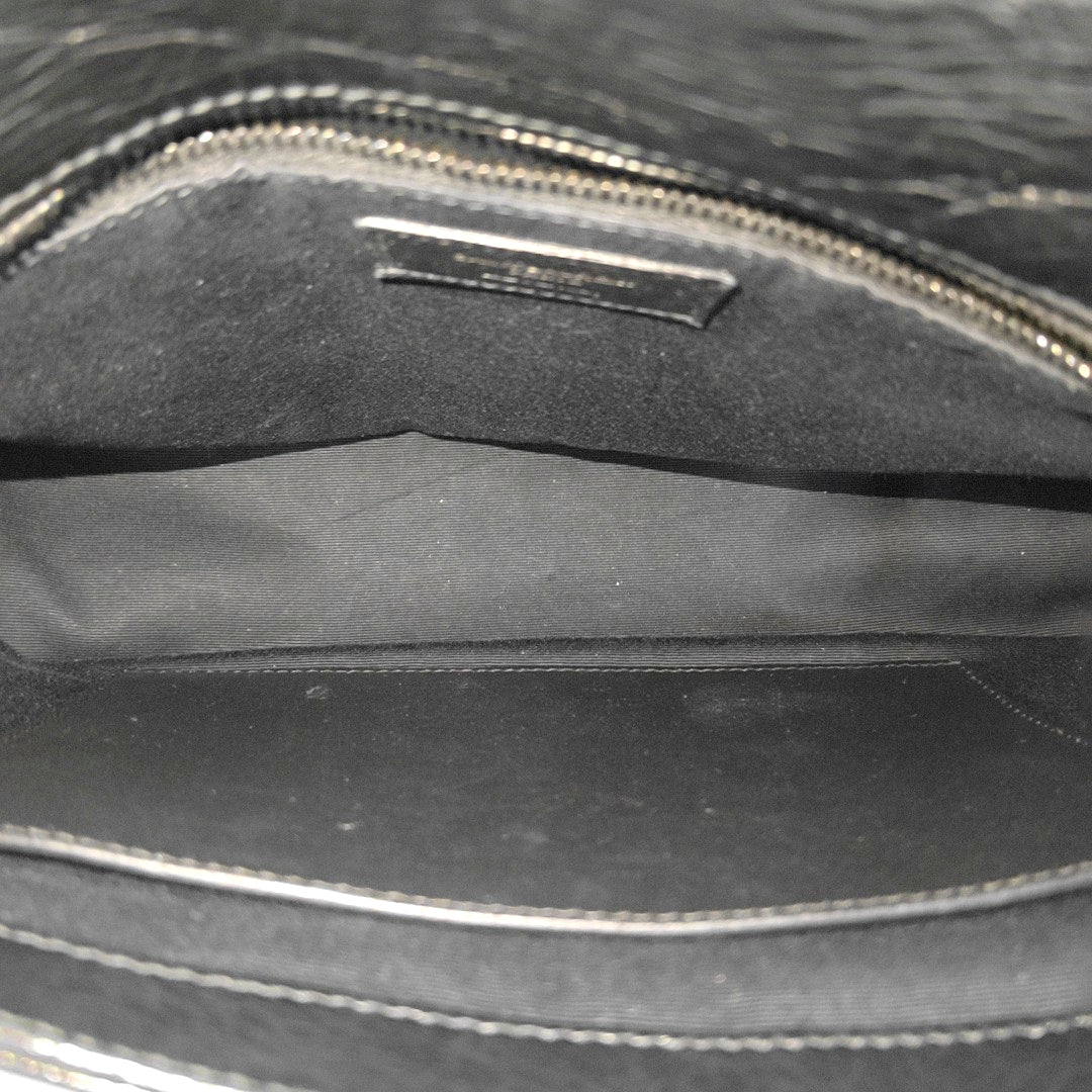 NIKI Medium Chevron Calfskin Black