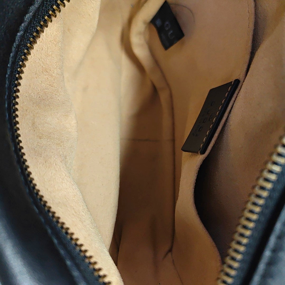 GG Marmont Mini Quilted Calfskin Black