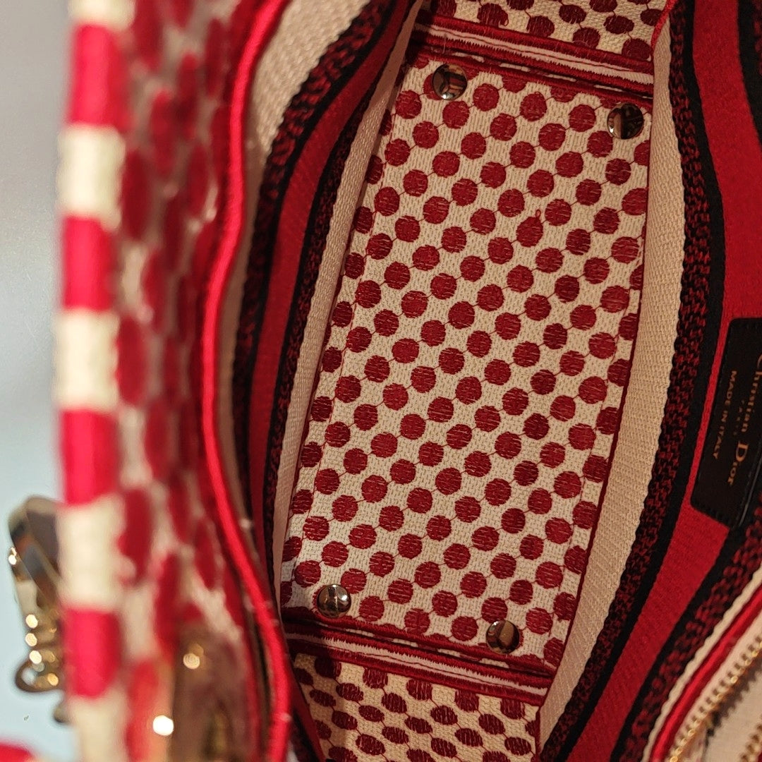 Lady D-Lite Medium Canvas Red