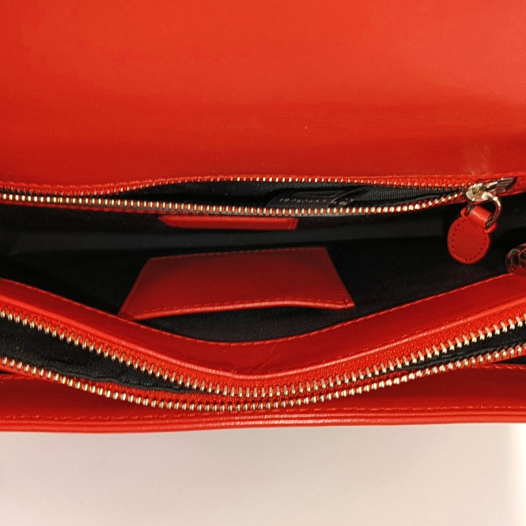 SERPENTI FOREVER Medium Calfskin Red