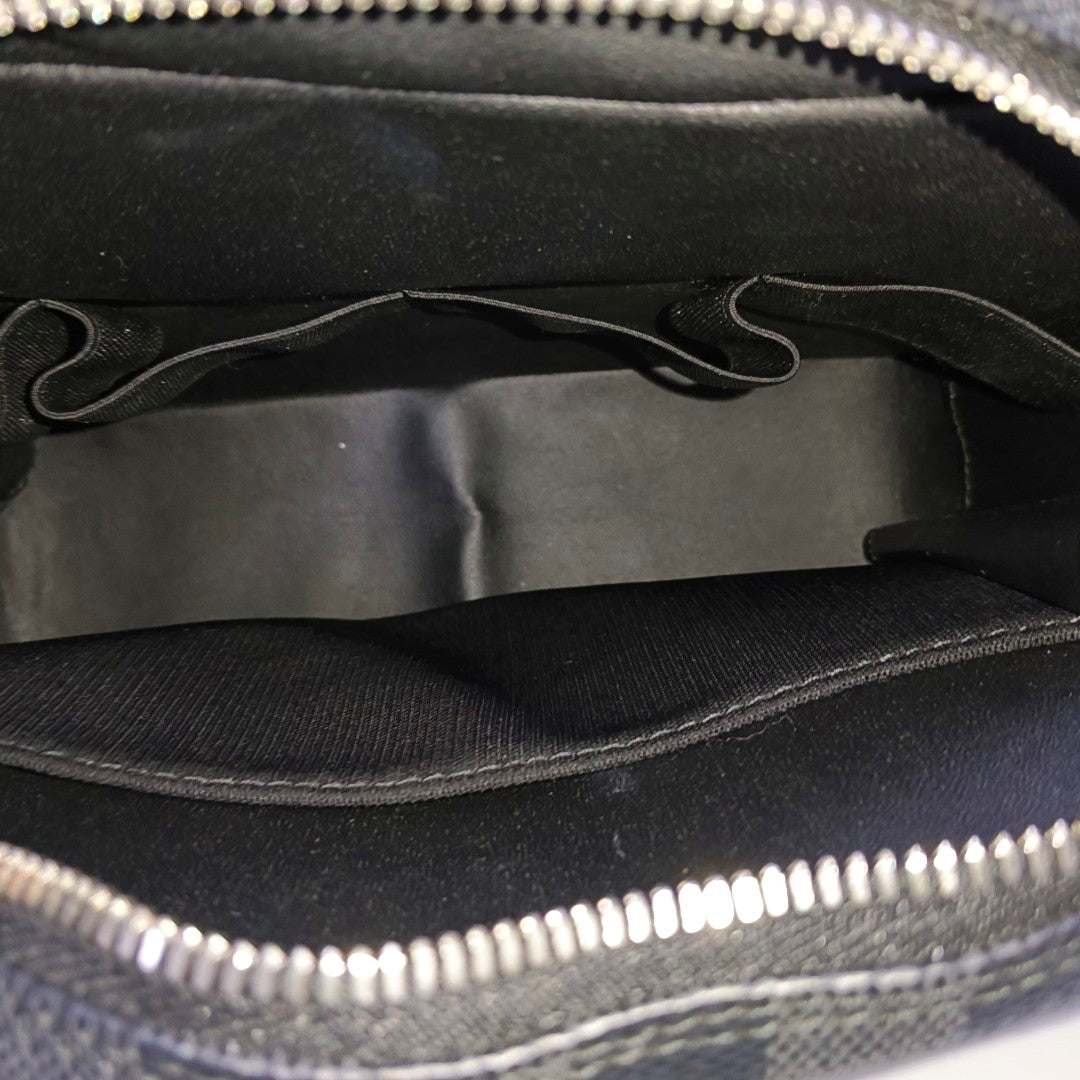 TOILETRY Damier Graphite Coated Canvas Gray