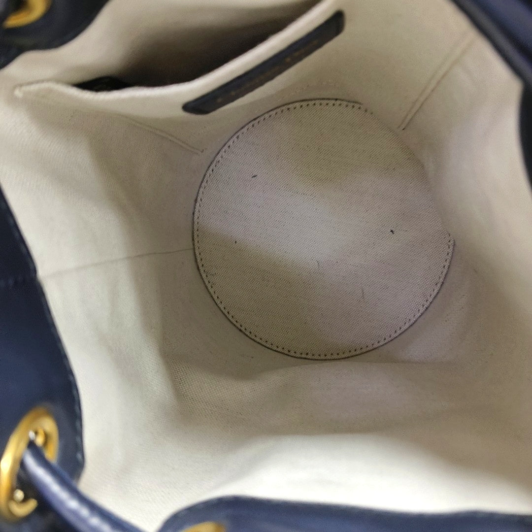Oblique Canvas Backpack Small Blue