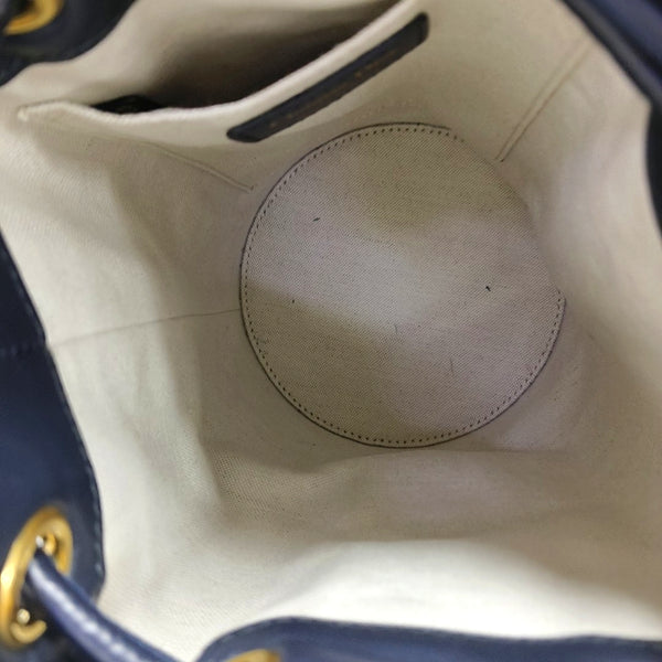 Oblique Canvas Backpack Small Blue