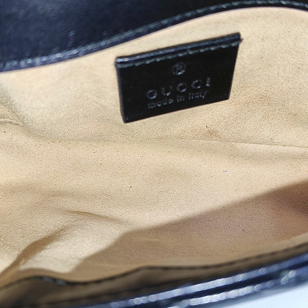 GG Marmont Mini Quilted Calfskin Black