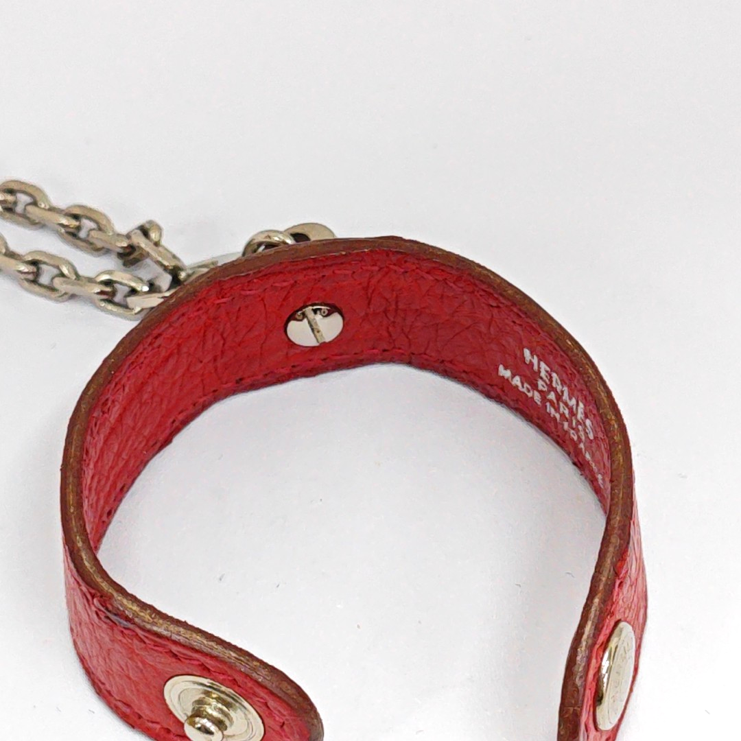 Red Leather Bag Charm