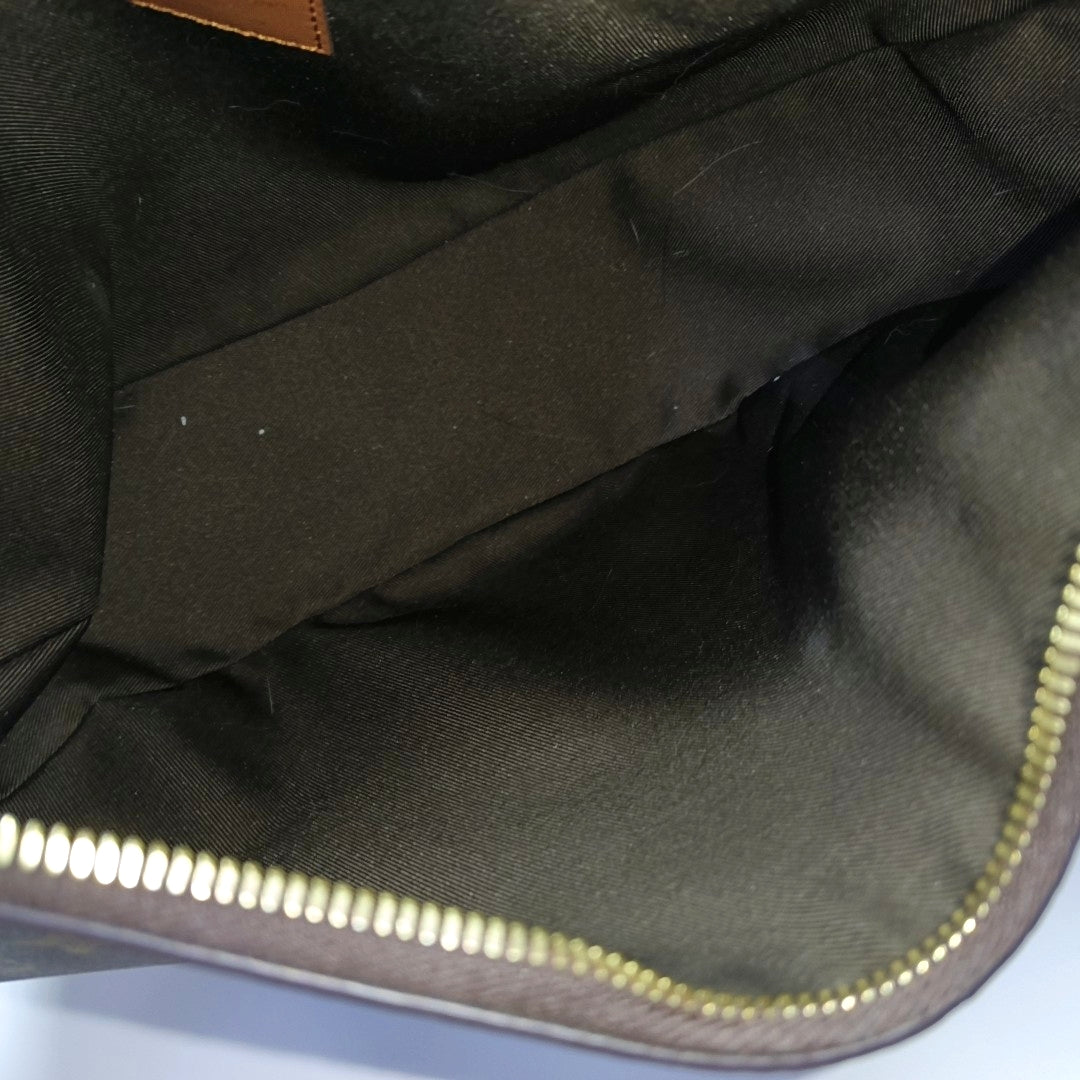 LOOP HOBO Monogram Coated Canvas Brown