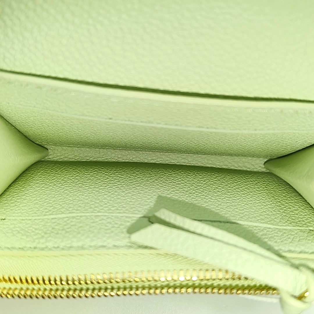 ROSALIE Monogram Calfskin Green Wallet