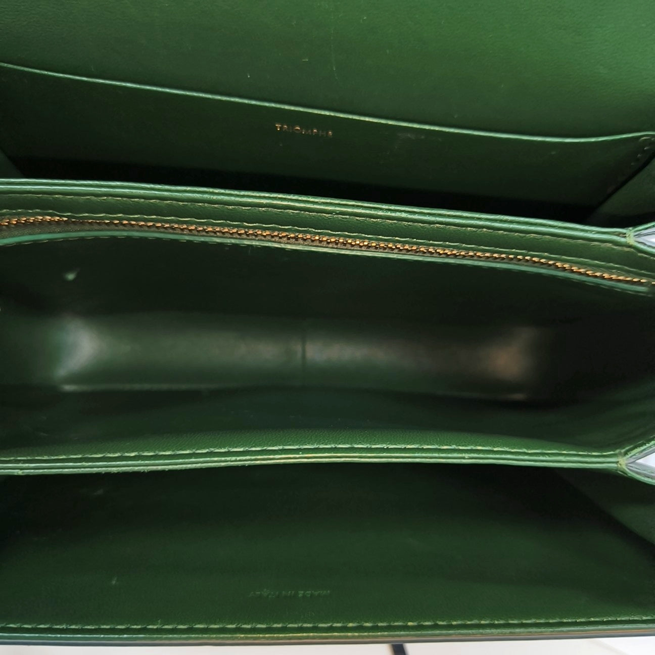 TRIOMPHE Medium Calfskin Green