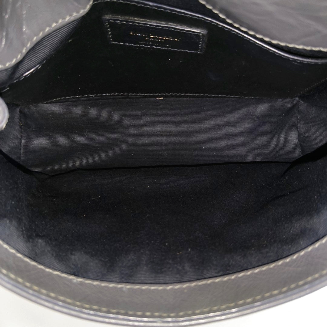 NIKI Small Chevron Calfskin Gray