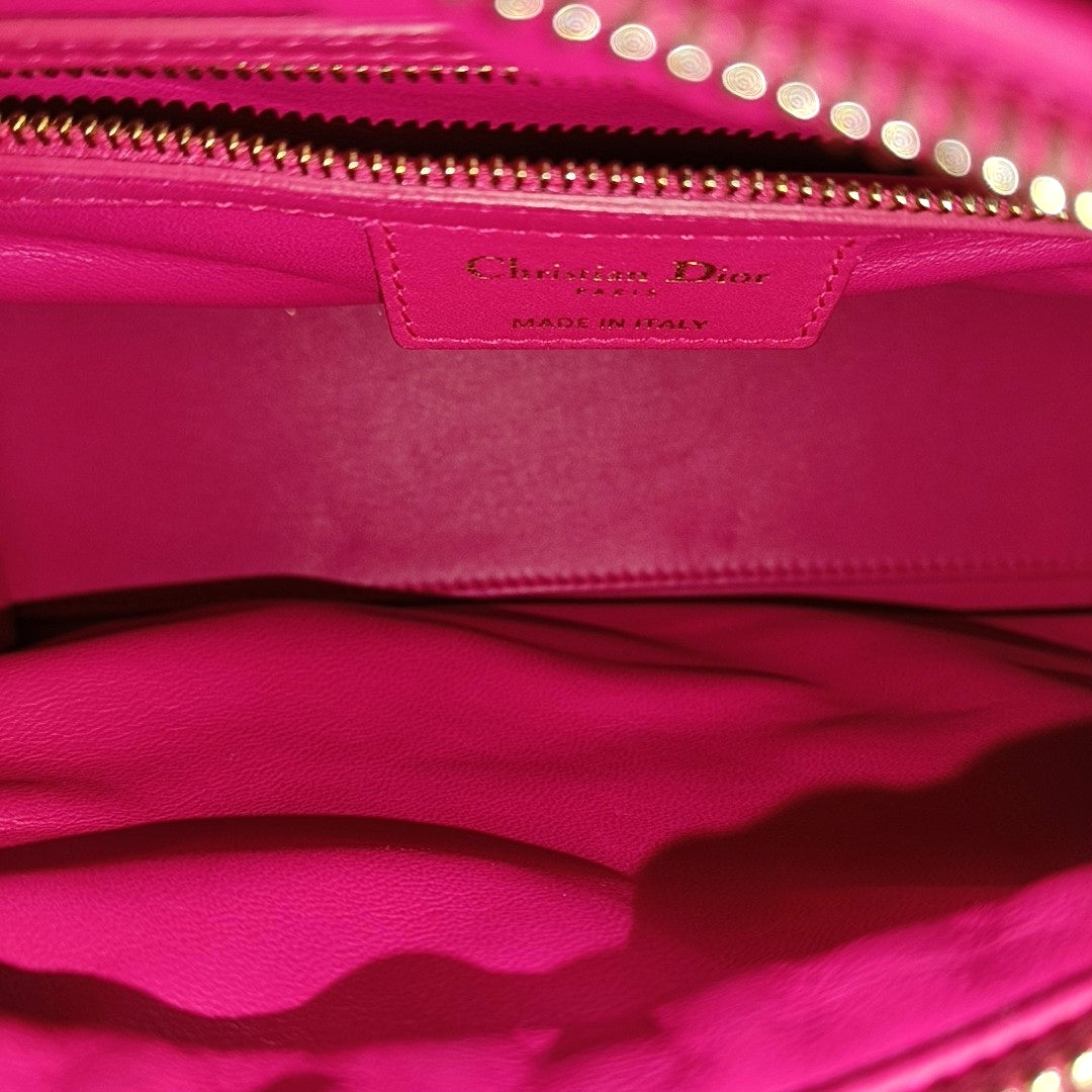 Authenticated pre-owned  Lady Dior Medium Cannage Fabric Multicolor - Tote Bag at Looply