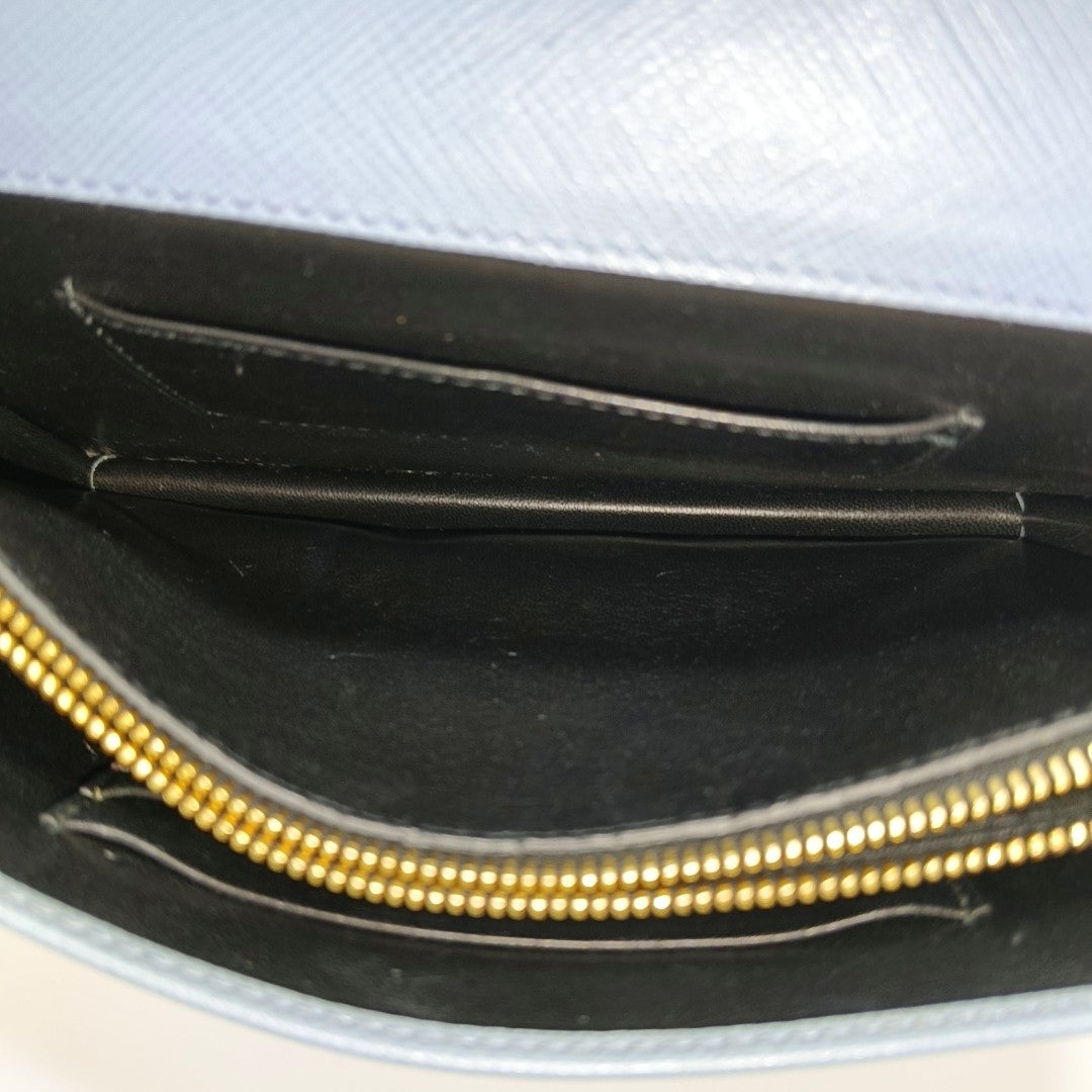 Calfskin Shoulder Bag Blue