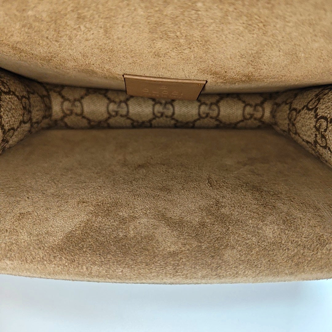Dionysus Mini Monogram Coated Canvas Beige