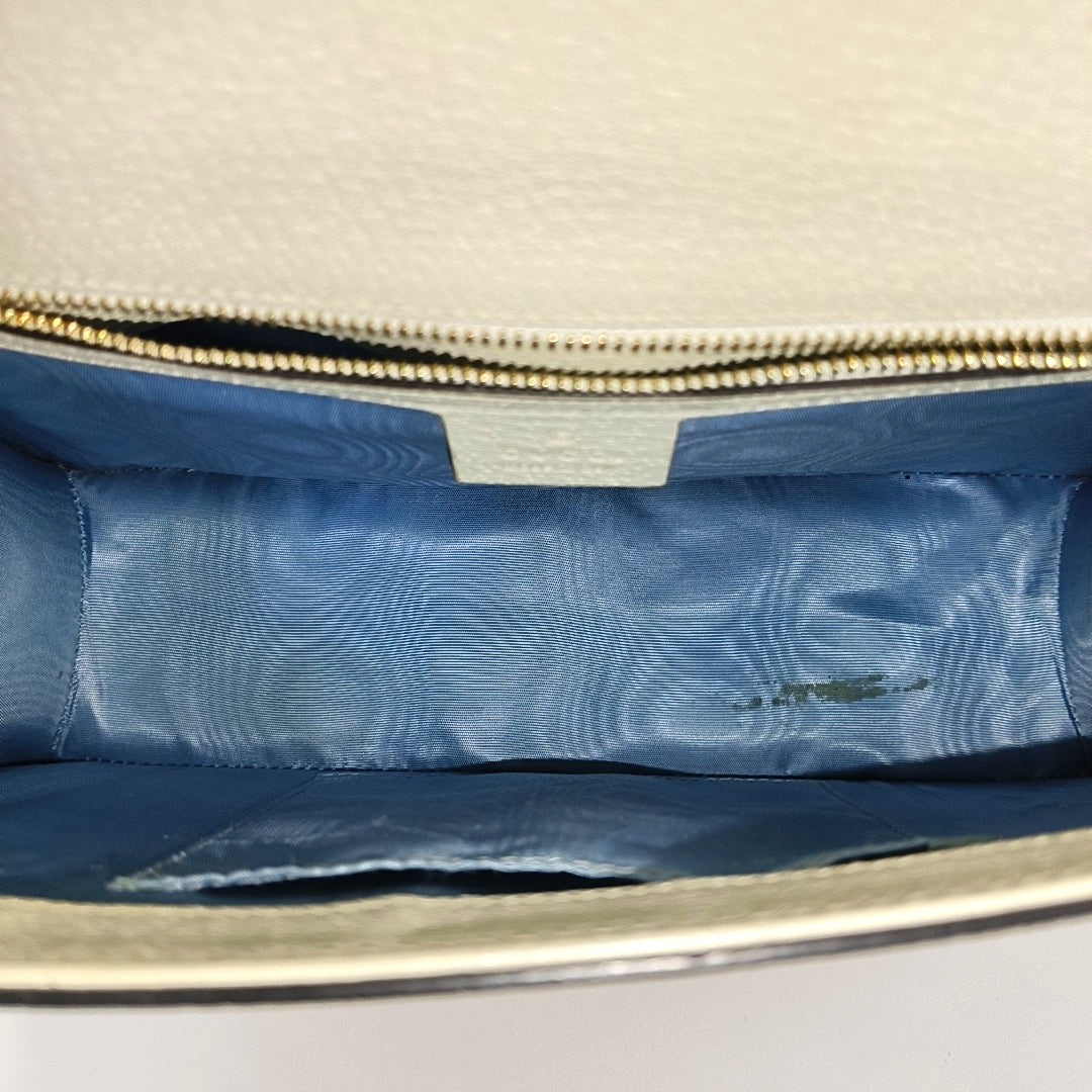 Calfskin Shoulder Bag Small White