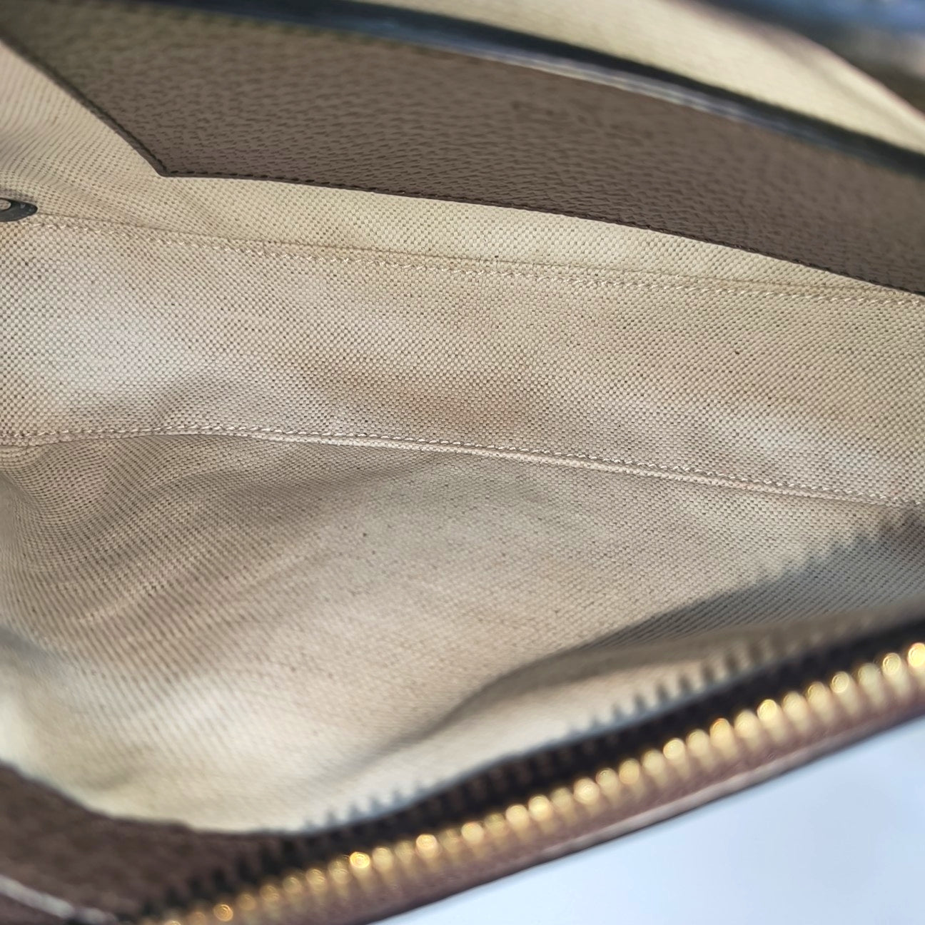 Ophidia Small Monogram Coated Canvas Brown