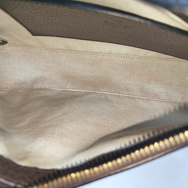 Ophidia Small Monogram Coated Canvas Brown