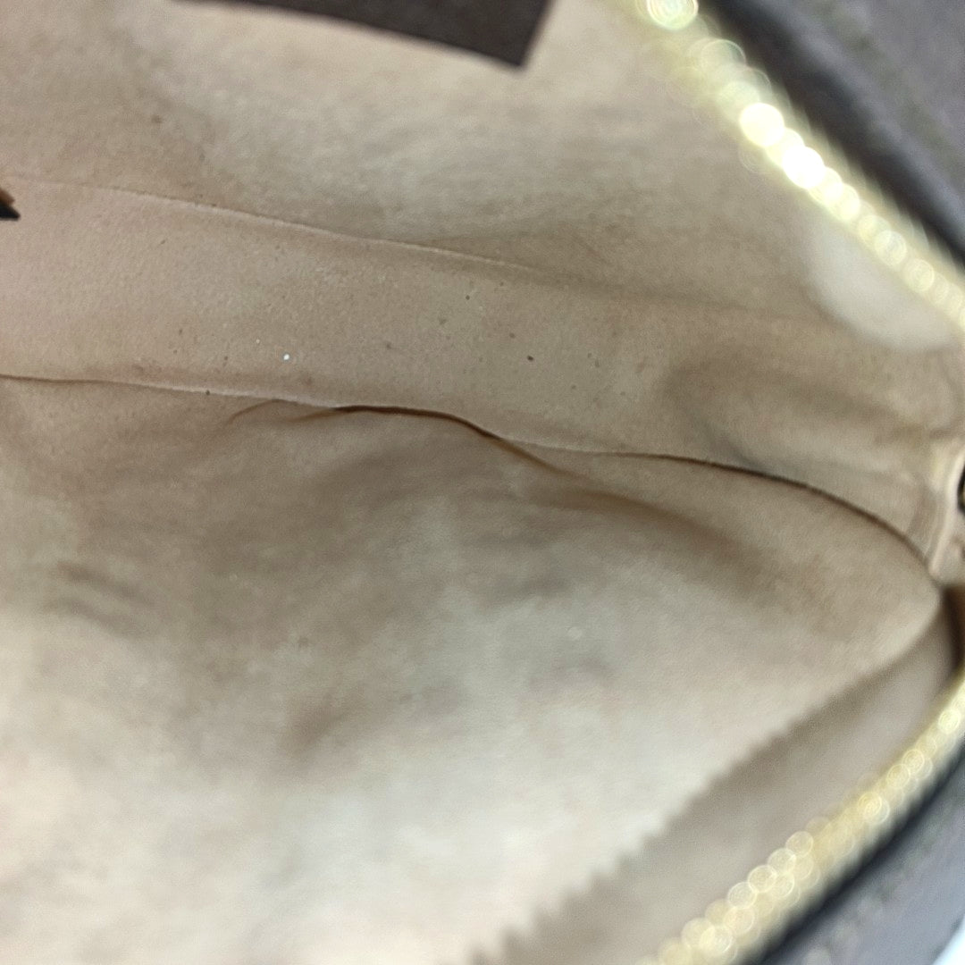 Ophidia Mini Monogram Coated Canvas Beige