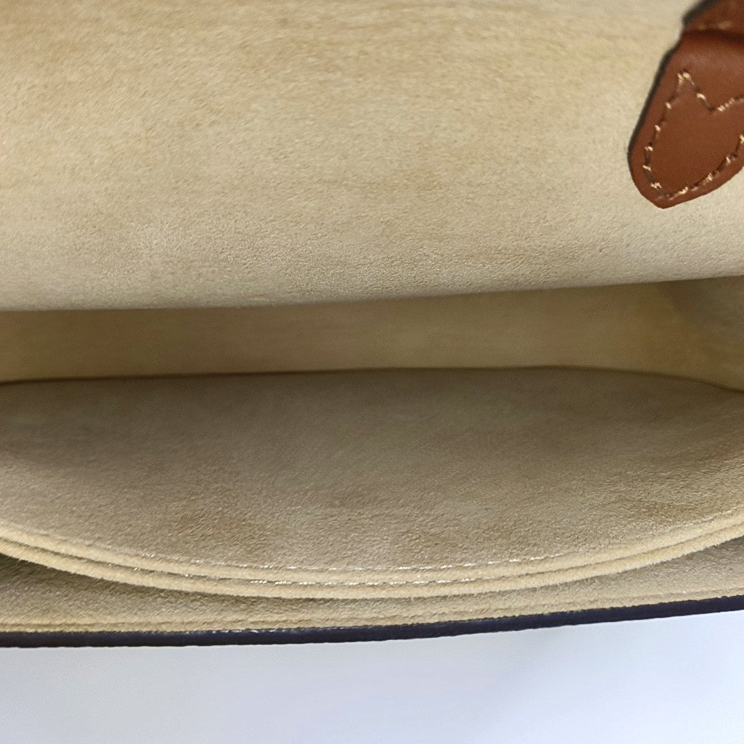 BEAUMARCHAIS Damier Ebene Coated Canvas Brown
