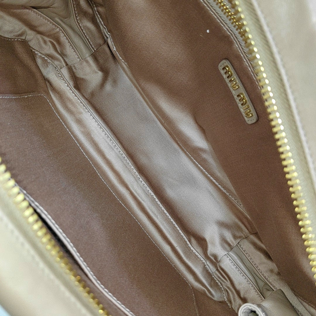 Arcadie Matelassé Quilted Lambskin Beige