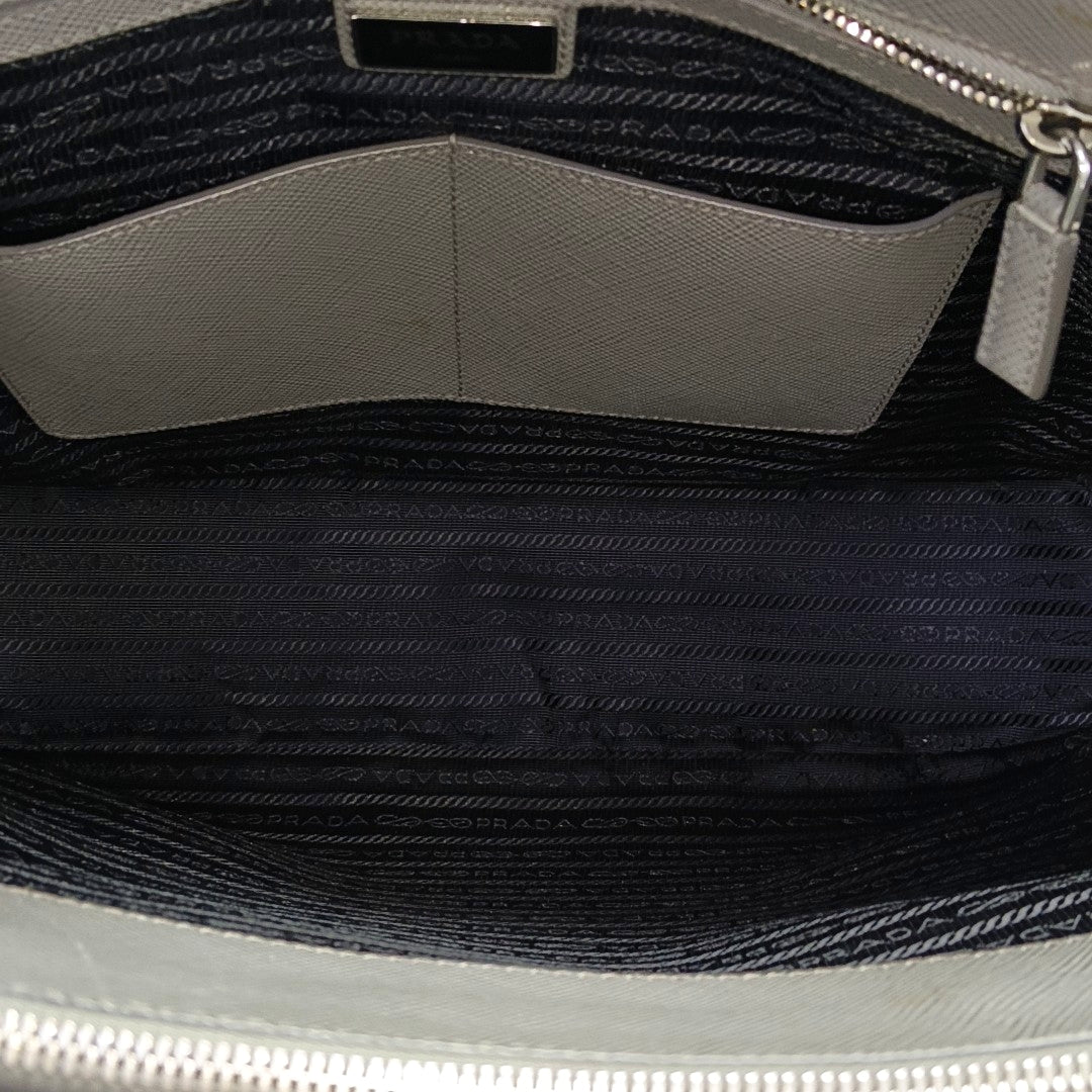 Galleria Large Saffiano Calfskin Gray