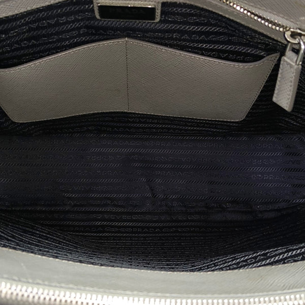 Galleria Large Saffiano Calfskin Gray