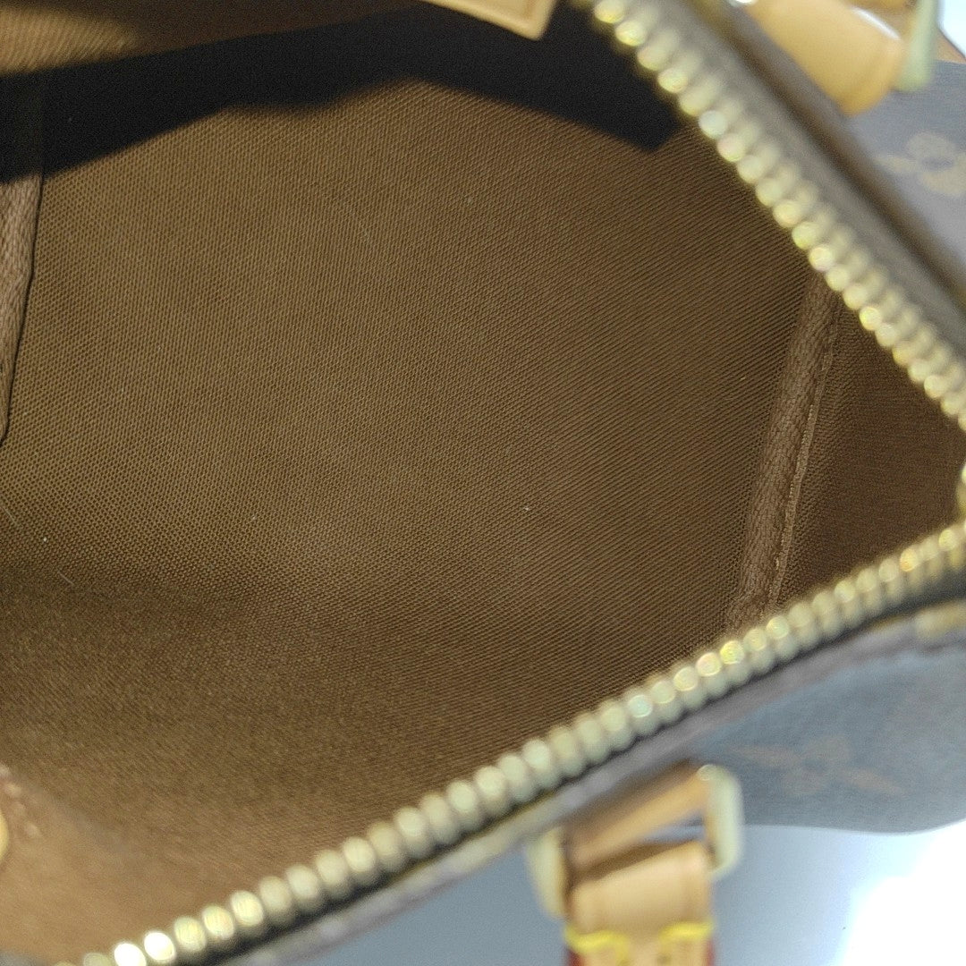SPEEDY Nano Monogram Coated Canvas Brown