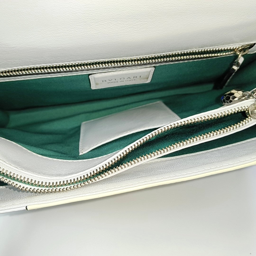 SERPENTI FOREVER Medium Calfskin White