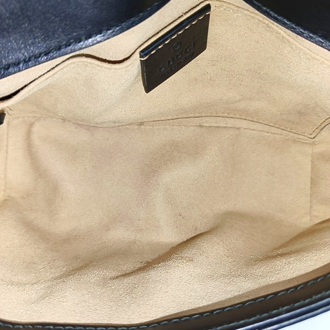 GG Marmont Small Quilted Calfskin Black