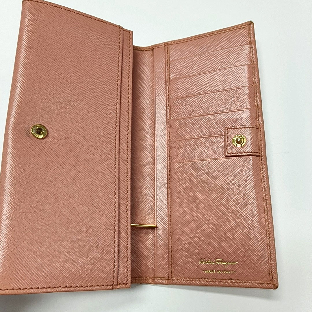 Authenticated pre-owned  Gancini Calfskin Pink Wallet - Wallet at Looply