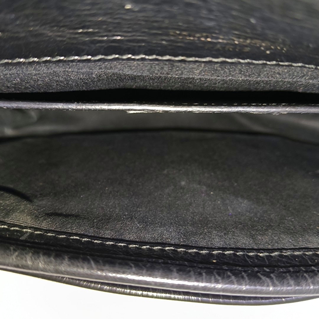 NIKI Small Chevron Calfskin Black