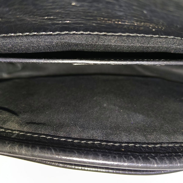 NIKI Small Chevron Calfskin Black