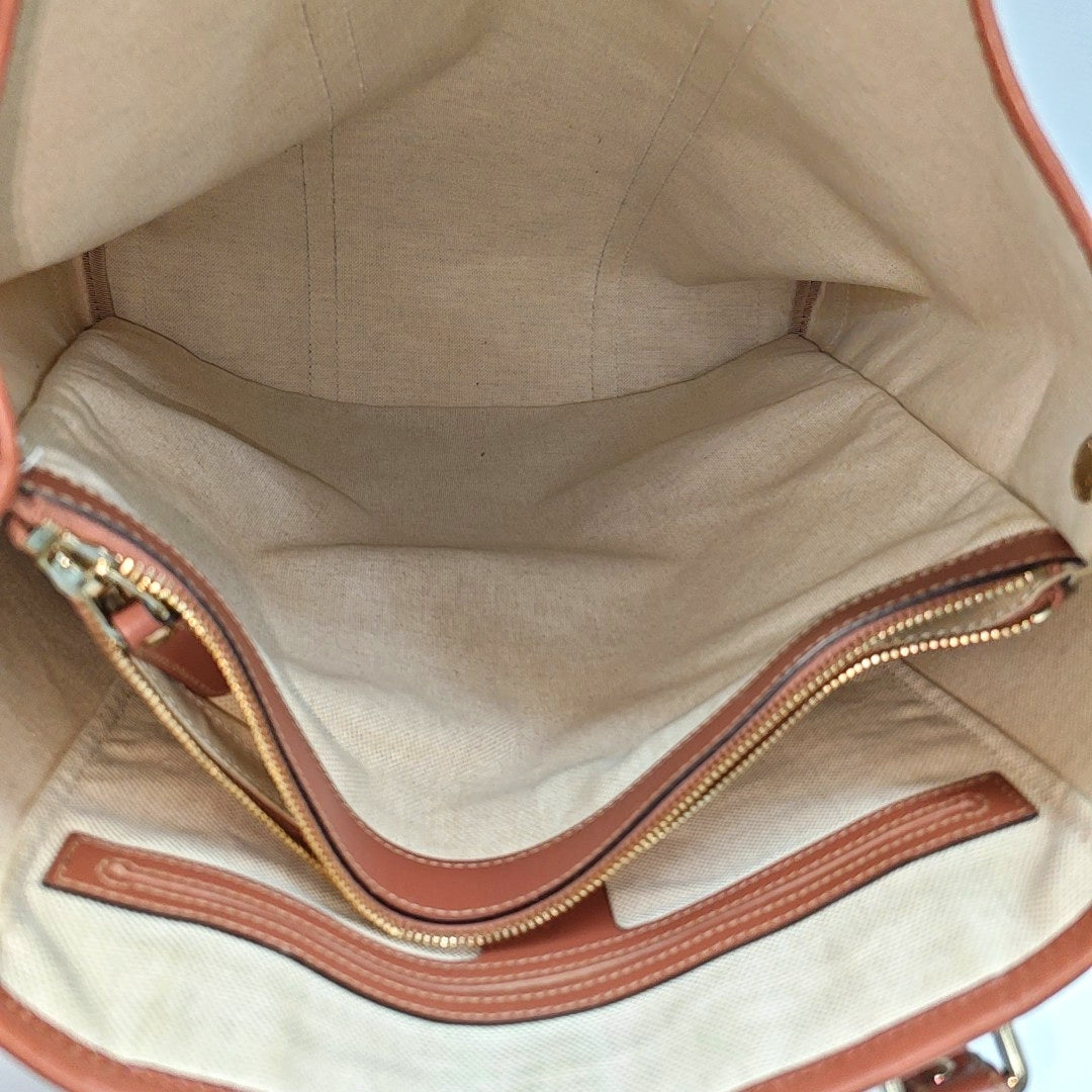 Monogram Coated Canvas Tote Bag Black