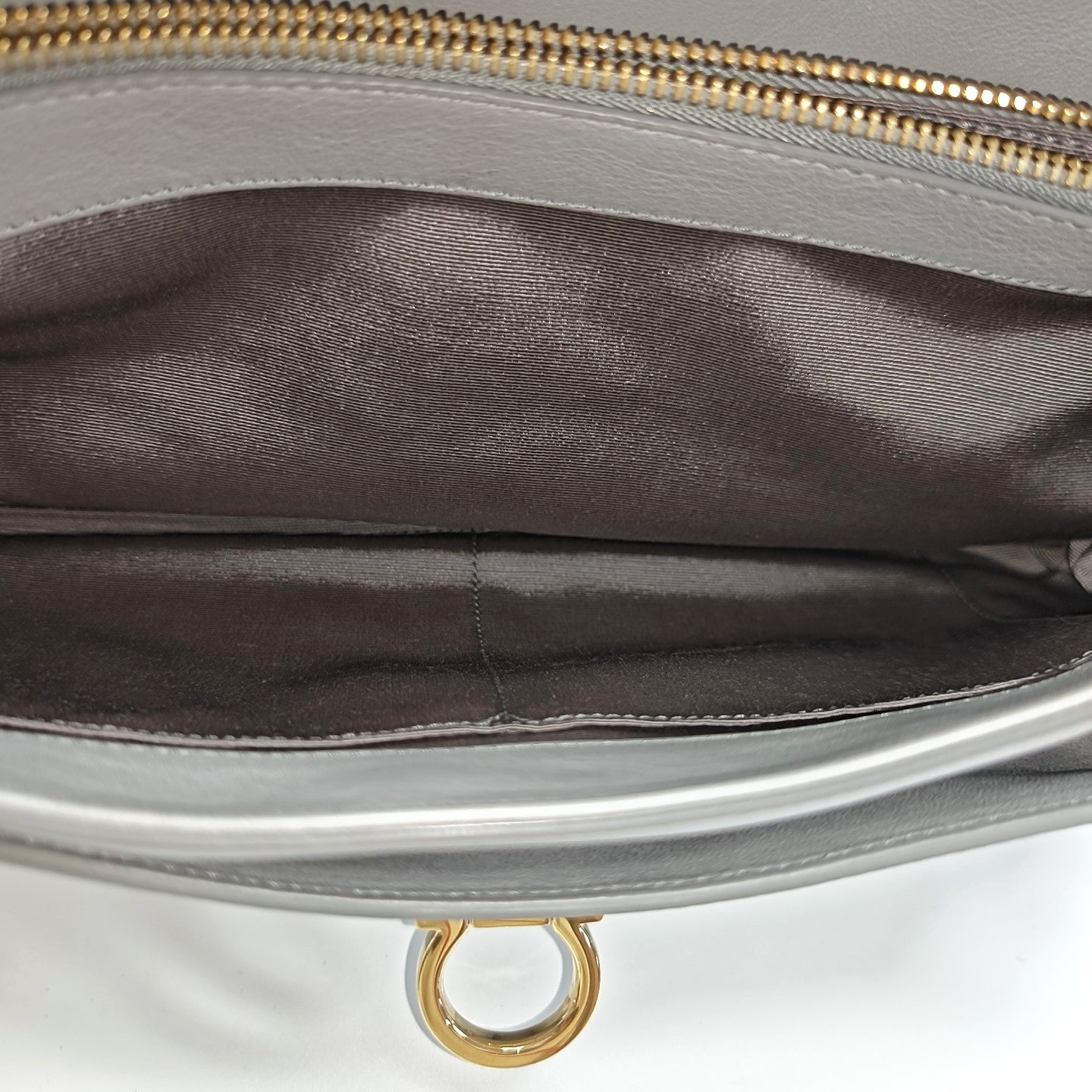 Calfskin Shoulder Bag Gray
