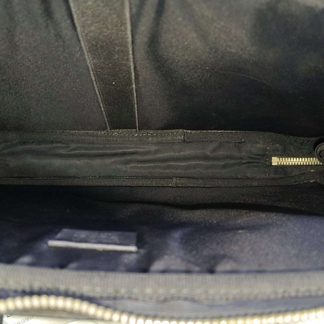 Monogram Calfskin Top Handle Bag Black