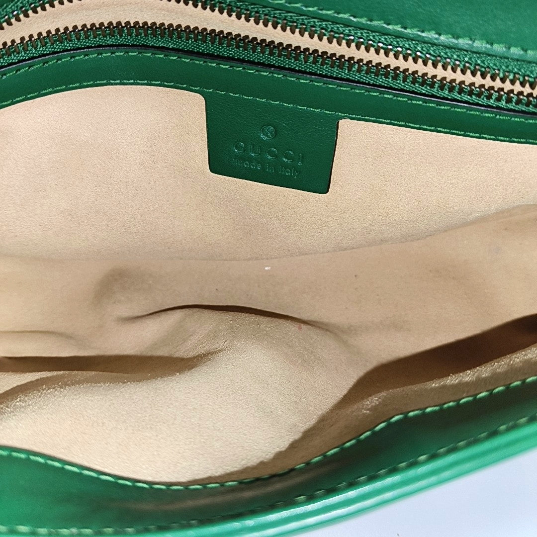 GG Marmont Medium Quilted Calfskin Green