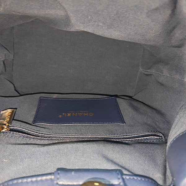 Quilted Calfskin Small Blue