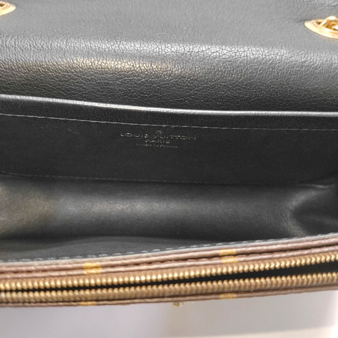 MARCEAU Monogram Coated Canvas Brown