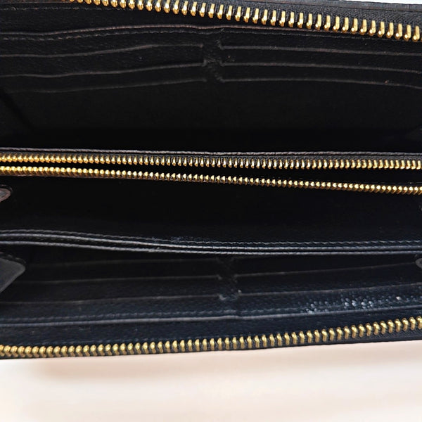 ZIPPY Monogram Calfskin Black Wallet