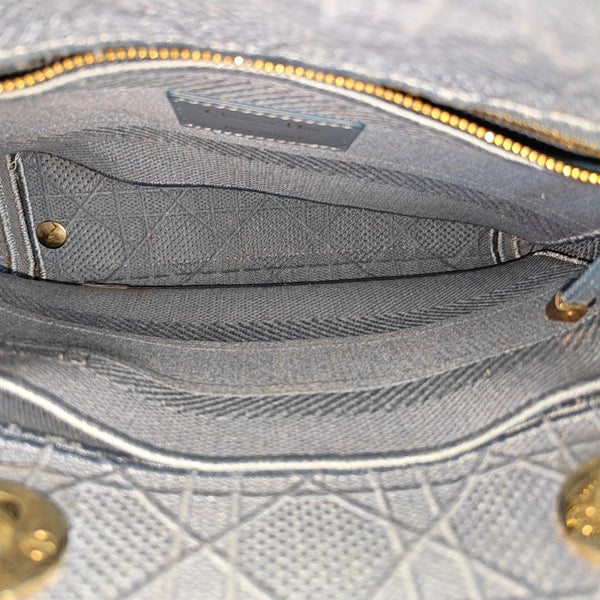 Authenticated pre-owned  Lady D-Lite Medium Denim Blue - Tote Bag at Looply